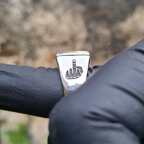 Silver FTW Ring ( Code : FTW1) , +- 35gr weight. Cast in high res high detail sterling silver. Made to order, estimated 4 weeks delivery. Available on Gold 10K, 14K, 18K ( Please contact on Instagram @kronos.rings)