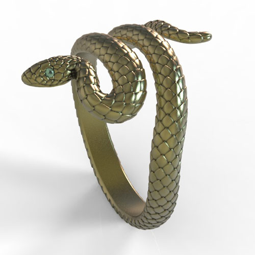 gold ring serpentine
